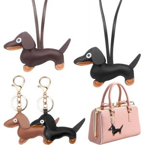 KAL-4 Porte-Cl&eacute;s Teckel, Pu Mignon Chiot Chien Sac Porte-Cl&eacute;s Chien Pendentif Personnalis&eacute; Porte-Cl&eacute;s Teckel Pour Sac &Agrave; Main Sac &Agrave; Dos D&eacute;coration Bijoux - Neuf
