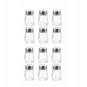 Lot De 12 Salires Et Poivrires,0,5 Oz Mini Sel Et Poivre Clairs Supports Spice Shaker Ustensiles De Cuisine En Verre Pour La Maison,Mariage,Camping En Voiture,Camping-Car,Plage - Neuf