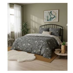 Parure De Lit Motif Tropical 240 X 220 Cm - Neuf