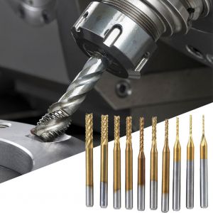 Lot de 10 fraises a mais CNC en acier tungstene pour sculpture - Neuf
