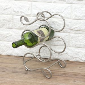Hjlian Presentoir A Vin Rouge Pour 4 Bouteilles, Support De Rangement Decoratif Pour Verres A Pied - Neuf