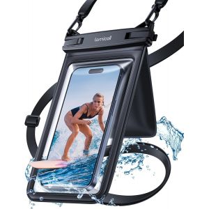 KALANKA-Pochette Étanche Téléphone, [Conception de Double Poche] IPX8 Pochette Étanche Smartphone, Corde Large Réglable et Résistante, Sac Étanche pour iPhone 16 15 14 13 12, Smartphone Jusqu'à 7,5¿ - Neuf