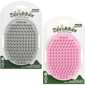 Lot De 2 Brosses De Toilettage Pour Chien, Brosse De Bain En Silicone Souple, Avec Sangle R&eacute;glable Brosse De Douche, Enl&egrave;ve Les Poils Morts, La Salet&eacute; Et La Poussi&egrave;re, Pour Chiens Et Chats[Z101] - Neuf