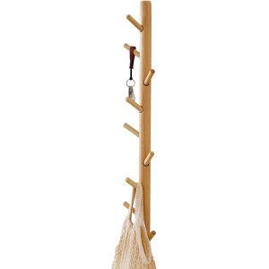Porte Manteau Mural en Bois de Ch&ecirc;ne, 40cm Patere Portemanteaux Forme de Branche pour Vestes, Manteaux, Foulards, Sacs, 4 Crochets Porte manteau en Bois pour Chambre &agrave; coucher (90 cm) - Neuf