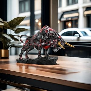 Superbe Grand Taureau en Resine, Modele: B - Neuf