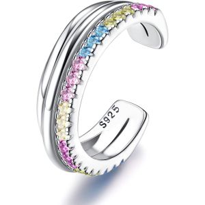 Kal-Boucles D'oreilles Manchette En Argent Sterling 925 Cz Boucles D'oreilles Manchette En Cartilage Helix Non Perçantes Boucles D'oreilles Manchettes Conques Pour Femmes - Neuf