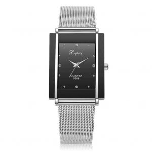 Lvpai Hommes Homme Quartz Mouvement Montre Alliage Bracelet Analogique Rectangle Cadran Montre-Bracelet Cadran Noir - Neuf