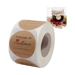 &Eacute;tiquettes De Qualit&eacute; Sup&eacute;rieure Pour Pots De Confiture Et De Gel&eacute;e &iquest; 500 &Eacute;tiquettes De Mise En Conserve &Eacute;tanches Pour Bocaux Mason, Rondes De 5 Cm, Parfaites Pour Les Conserves - Neuf