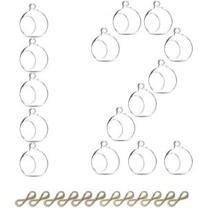 KALANKA-Porte-Bougie Chauffe-Plat Suspendu 12pcs Mini Globe en Verre Ornement, 6 cm De Diamètre Terrarium en Verre Globes pour Décoration d'arbre De Noce Décoration De La Maison - Neuf