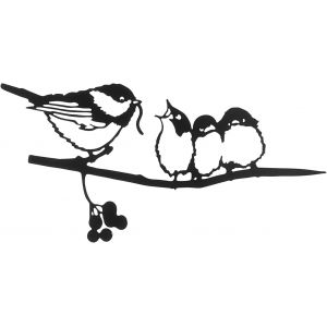 Métal Oiseau Silhouette, Barrière en Fer Forgé Décoration, l'Elfe, le Métal d'Oiseaux, Colibris, Moineau, Merle, Jardin, Métal Oiseau Insertion de la Carte, le Métal Oiseau Décorations (20cm) - Neuf