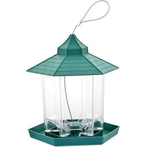 Mangeoire &Agrave; Oiseaux Suspendue, Durable Et &Eacute;tanche &iquest; Design Spacieux Pour Plusieurs Oiseaux, Facile &Agrave; Nettoyer, D&eacute;coration De Jardin &Eacute;cologique - Neuf
