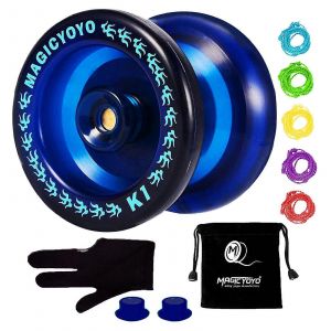 MAGICYOYO YoYo réactif K1-Plus avec sac Yoyo + 5 cordes,Bleu - Neuf