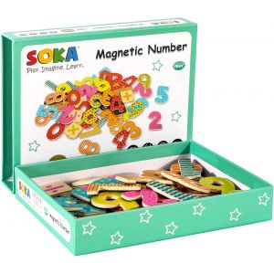 ChenQuanSarl-Soka - Chiffres Magnétiques En Bois Pour Le Développement Précoce - Activités Éducatives Pour Enfants - Jeux Éducatifs Pour Enfants - Pour Filles Et Garçons À Partir De 3 Ans - Neuf