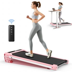 Tapis Roulant &Eacute;lectrique Pour La Maison, Appareil De Course Silencieux, Inclinaison De 8 %, Moteur Sans Balais De 3,0 Cv, Vitesse De 1 &Agrave; 10 Km/H, T&eacute;l&eacute;commande Incluse, Rose - Neuf