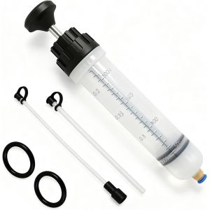 MEVRONISSHOP-200cc seringue d'aspiration d'huile,pompe &agrave; tuyau pour transfert de liquide avec 2 tuyaux et 1 paire d'anneaux en caoutchouc de rechange - Neuf