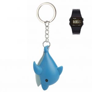 Porte-Cles Avec Pendentif Lumineux Led En Forme De Poisson De Dessin Anime - Neuf