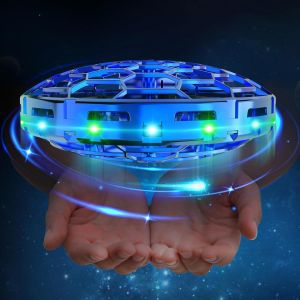 Asfasfq-Semai Mini Drone Ufo Balle Volante, Jouet Volant Contrôlé À La Main, Balle Volante Rotative À 360° Avec Lumière Led, Cadeaux D'intérieur Et D'extérieur Pour Enfants Garçons Filles 6 7 8 9 10+-Semai - Neuf