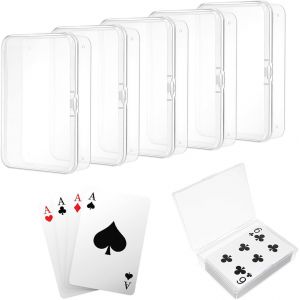 Chenquansarl-Boite Rangement Carte,5 Pcs Boîtes Carte Plastique Boite Transparente Boite Boîtes Cartes À Jouer Étui Boîtes Cartes Visite Petite Boite Plastique Avec Couvercle Pour Cartes De Jeu Carte - Neuf