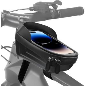 Sacoche Cadre V&eacute;lo|Avec &Eacute;cran Tactile Sensible Tpu|Imperm&eacute;able &Agrave; L'eau De Grande Capacit&eacute;|Accessoires De V&eacute;lo De Montagne Avec Bo&icirc;tier Rigide|Pour Les T&eacute;l&eacute;phones Jusqu'&agrave; 6 Pouces - Neuf