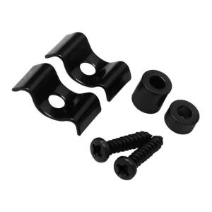 Chaîne E Corde De Guitare Boucle De Basse Pouce Reste En Acier Inoxydable Noir, Électrique, Guitare Acoustique Pont Reste Pièces Avec Vis De Montage - Neuf