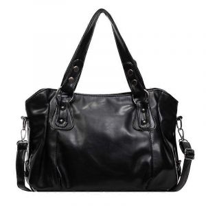 Sacs Hobo en Cuir d'unit&eacute; centrale de Sacs &agrave; main pour les Femmes Fourre-tout &agrave; fermeture &eacute;clair Poign&eacute;e Slouch &Eacute;paule Sac de Ville Sac de Travail de l'&Eacute;cole Noir - Neuf
