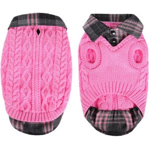 Jgd-Pull Pour Chien Et Chat, Sweat Tricot Tendance, V&ecirc;tement D'hiver Pour Animaux De Compagnie, Chandail Pour Petit Et Moyen Chien, Rose, Xs - Neuf