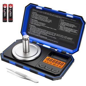 Balance De Cuisine, 50g/0.001g Balance De Poche Num&eacute;rique, Balances De Pr&eacute;cision 0,001g Avec Poids De Calibrage 50g, Pince &Agrave; &Eacute;piler, Fonction De Tare, Lcd R&eacute;tro&eacute;clair&eacute; - Bleu - Neuf