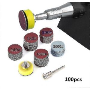 100pcs 1 Pouce 25mm Disques De Ponçage Pad 100-3000 Grit Tampon De Polissage Abrasif Kit Pour Outil Rotatif Dremel - Neuf