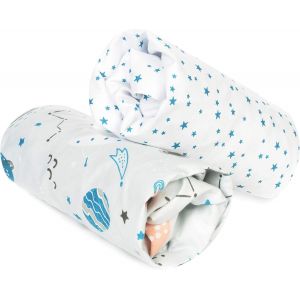 Tzf-Draps Housse 50x90 Cododo - Parure 2 Pcs 100% Coton, Alèse Protégé Matelas Compatible Avec Berceau Cododo Et Matelas 90x55 50x83 40x90 Et Similares - Neuf