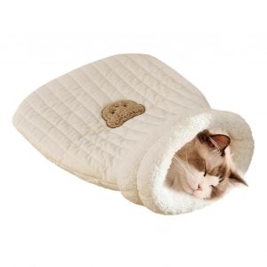 Sac De Couchage Pour Chat, Style Niche Douillette, Doux Et Confortable, Motif Ours Pour Petits Animaux - Neuf