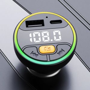 Transmetteur FM de voiture Bluetooth 5.3, mains libres, Kit de voiture sans fil, USB C, chargeur de voiture, Radio automatique, modulateur Fm, adaptateur de lecteur Mp3 C9-Black - Neuf