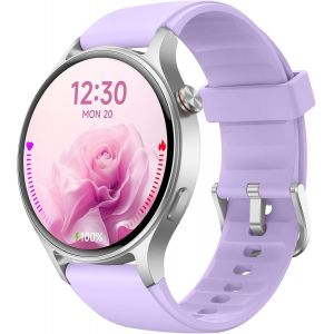 Montre Connectée Femme Homme Avec Appel Bluetooth 5.3-1,32"" Smartwatch Amoled Pour Android Ios, Montre De Sport Podometre Avec 110+ Sports & 3Atm Bracelet Fitness Avec Moniteur Sommeil/ Spo2 -Violet - Neuf
