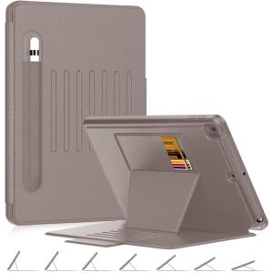 Coque Pour Ipad 10.2 Pouces 9ème/ 8ème/ 7ème Génération, Etui Housse En Cuir Pu Antichoc Avec Veille/Réveil Automatique, Porte-Stylo, Support Magnétique Avec 7 Angles Réglable (Or Rose) - Neuf