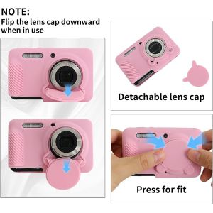 Coque En Silicone Pour Appareil Photo Kodak Pixpro Fz55 &Eacute;tui, Accessoires Pour Pixpro Fz55 Housse - Comprend 2 Films De Protection D'&Eacute;cran, Housse D'Objectif Amovible, Design Antid&eacute;rapant[Z3955] - Neuf