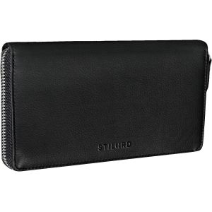 Emilia' Portefeuille En Cuir Avec Protection Rfid Et Nfc Porte-Monnaie Pour Femmes &Eacute;l&eacute;gante Bo&icirc;te Cadeau,Couleur:Noir - Neuf