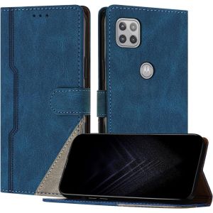 KAL-&Eacute;tui Pour Motorola Moto G 5G, Housse En Cuir Pu Avec [Protection Antichoc Tpu] [Fonction Support] [Porte-Cartes ] Antichoc Magn&eacute;tique Coque Pour Moto G 5G - Bleu - Neuf