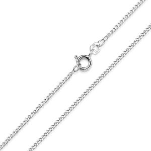 Chaîne Gourmette Pour Femme 1,7 Mm En Argent Sterling 925 K91, Argent, Pas De Gemme - Neuf