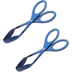 2 Pinces &Agrave; Aliments,Pince &Agrave; Ciseaux De Cuisine En Acier Inoxydable Baikai,Pince &Agrave; Pince De Service Pour La Cuisson,Le Barbecue,Le Buffet,La Salade (Bleu) - Neuf