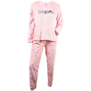 Pyjama Femme Long Sweet Secret J1595 Polaire Rose - Neuf