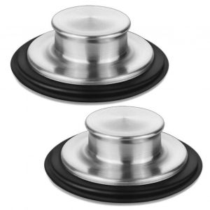 2pcs Couvercle d'évier En acier inoxydable Évier de cuisine Bouchon de tuyau Protection Bouchon de vidange d'évier résistant aux odeurs pour la maison - Neuf