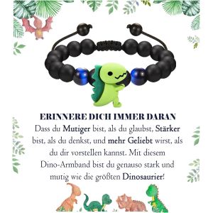 Kal-Cadeau Pour Garçon, Bracelet Dinosaure Pour Fils, Neveu, Frère, Filleul, Petit-Fils Pour Anniversaire, Noël, Remise De Diplôme - Neuf