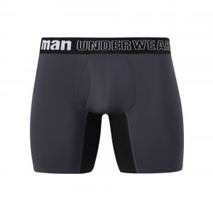 Caleçons Pour Hommes Boxer Taille Moyenne Boxeurs En Fiber De Bambou Grande Taille 5xl 6xl 7xl Entrejambe Ouvert Long Boxer Coton Hommes Sous-Vêtements -Gris Noir-6xl - Neuf