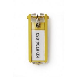Durable Key Clip Jaune 6 pi&egrave;ces - Neuf