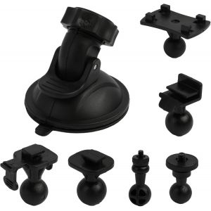 JGD-Support de Fixation &agrave; Ventouse pour Voiture, Support Cam&eacute;ra Embarqu&eacute;e Universel, Support Ventouse Camera,Rotation &agrave; 360 Degr&eacute;s, Compatible avec GPS, Dash Cam et Cam&eacute;ras d'action, avec 6 Adaptateu - Neuf