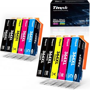 364XL Cartouche d'encre Compatible Remplacement pour HP 364XL pour HP Deskjet 3070A 3520 3524 Officejet 4620 4610 4622 Photosmart 5520 5510 5511 5512 5522 6520 6512 6515 (10 Pack) - Neuf