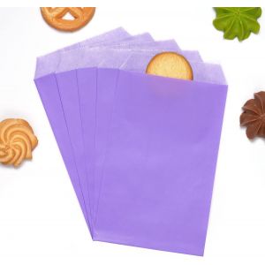 Lavande Plat Moyen Papier Cristal Enveloppe De Sac 4"" X 6"" (10 X 15,2cm) Paquet De 100-Noël Entreprise Fournitures D'artisanat Échantillons Bonbons - Neuf