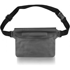 KALANKA-1 Pièces Sacs Etanches,Banane Etanche,Sacoche Etanche,Sac Banane Etanche,pour Natation,Rafting,Kayak,Bateau,Camping,Randonnée et la Pêche,avec Sangle Réglable,22 * 15.5cm(Gris) - Neuf