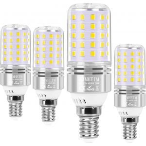 Ampoule Led E14 Dimmable Blanc Chaud 3000k, 8w Led Lampe E14 Équivalent 80w Lampe À Incandescence, Sans Scintillement, E14 Ampoule Maïs Led Petit Culot À Vis, Lot De 4 - Neuf