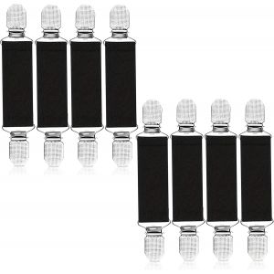 Kjdal-Lot De 8 Clips Pour Vêtements,Cinch,Unisexe,Flexible,Extensible Jusqu'à 42 Cm,Avec Rembourrage En Silicone,Fermoirs Pour Vestes,Écharpes,Chemises,13x2,5 Cm,Nylon - Neuf