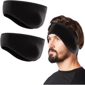 Meimie-2 Pièces Bandeau Polaire, Bandeau De Sports D'hiver Pour Femmes Et Hommes, Bandeau Cache-Oreilles Pour L'hiver, Pour La Course À Pied Randonnée Vélo De Jogging - Neuf